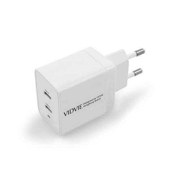 VIDVIE PLE246 2xType C 3A 40W white charger