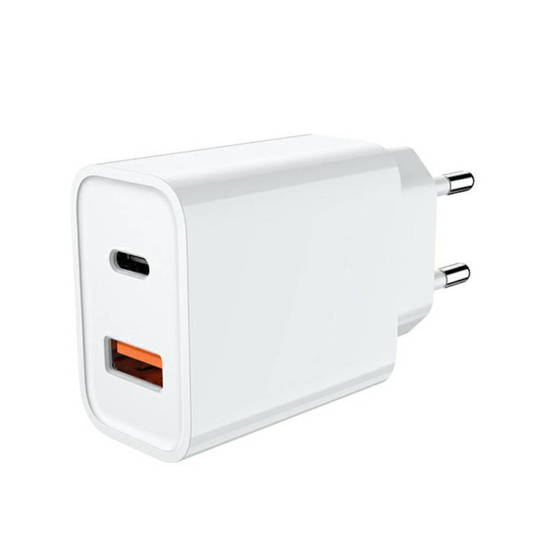 Wall Charger 18W PD USB-C + USB 3.0 Jellico C9 white