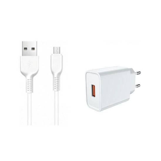 Wall Charger 22,5W USB 3.0 + Cable USB - Micro USB Jellico C7 white