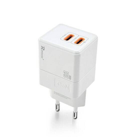 Wall Charger PD 35W 2x USB-C GaN Reverse U63 white