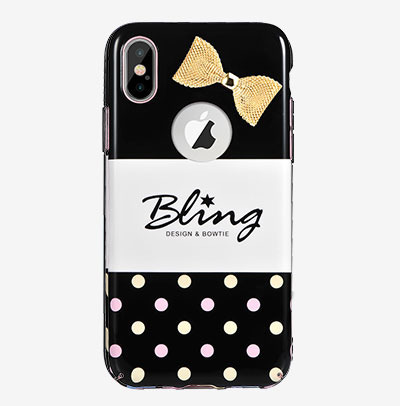 X-FITTED metal Bownknot case IPHONE X Dot Bling secret P8JSD