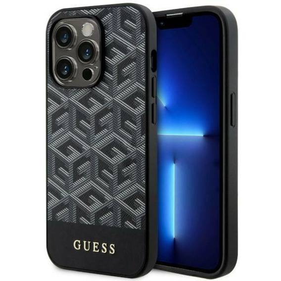 Original Case IPHONE 14 PRO MAX Guess Hardcase GCube Stripes MagSafe (GUHMP14XHGCFSEK) black