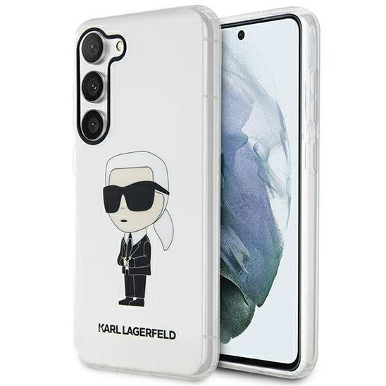 Original Case SAMSUNG GALAXY S23 Karl Lagerfeld Hardcase Ikonik (KLHCS23SHNIKTCT) transparent
