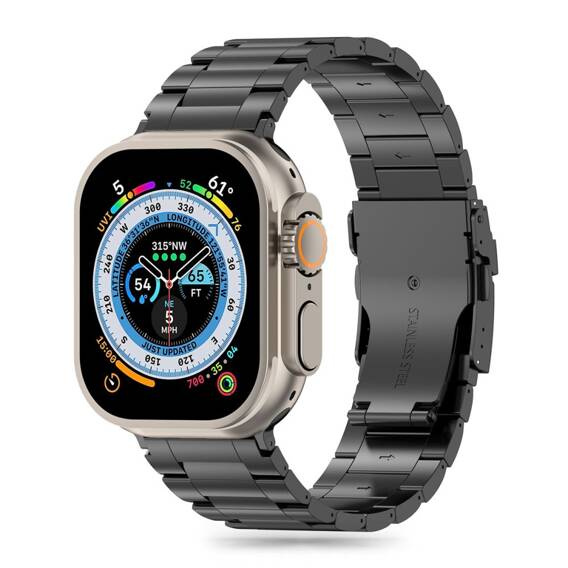 Pasek do APPLE WATCH 4 / 5 / 6 / 7 / 8 / 9 / SE / ULTRA 1 / 2 (42 / 44 / 45 / 49 MM) Tech-Protect Stainless czarne