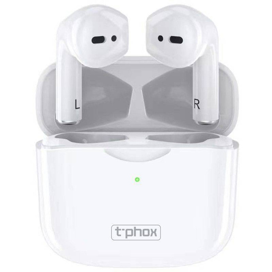 Wireless Earphone TWS Bluetooth 5.1 T-PHOX TWS-10 BT white