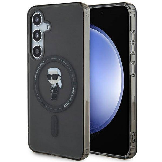 Oryginalne Etui SAMSUNG GALAXY S24 Karl Lagerfeld Hardcase IML Ikonik MagSafe (KLHMS24SHFCKNOK) czarne
