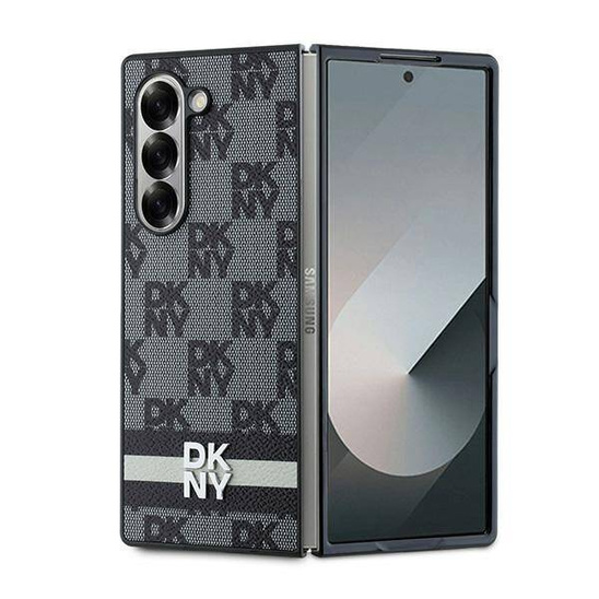 Oryginalne Etui SAMSUNG GALAXY Z FOLD 6 DKNY Chequered Pattern Printed Stripes (DKHCZFD6PCPTSSKZ) czarne