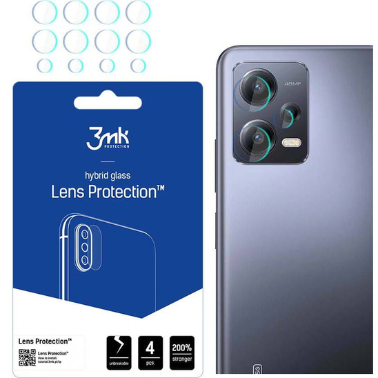 Hybrid Glass for Camera / Lens XIAOMI REDMI NOTE 12 PRO / PRO+ 3mk Flexible Glass Lens Clear
