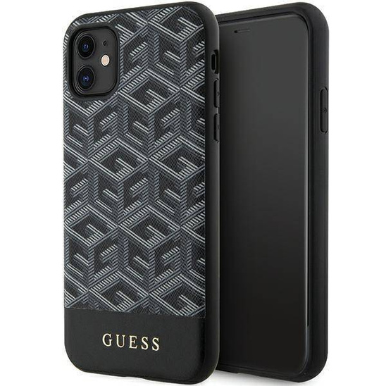 Original Case IPHONE 11 Guess Hardcase GCube Stripes MagSafe (GUHMN61HGCFSEK) black