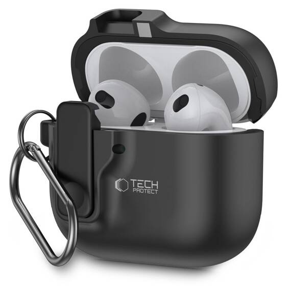 Case APPLE AIRPODS 4 Tech-Protect Slim Hook black