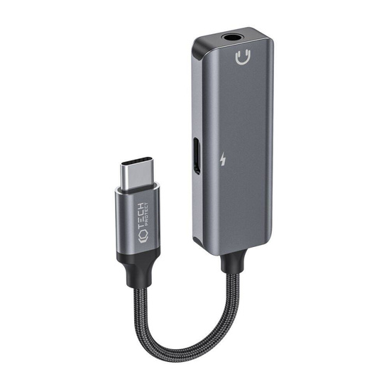 Adapter 2in1 USB-C to mini jack 3.5mm + USB-C Tech-Protect Ultraboost black