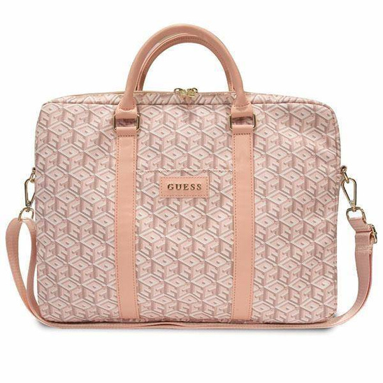 Bag LAPTOP 16" Guess GCube Stripes (GUCB15HGCFSEP) pink