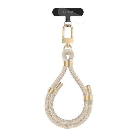 TECH-PROTECT C4S ROPE WRIST STRAP BEIGE/GOLD