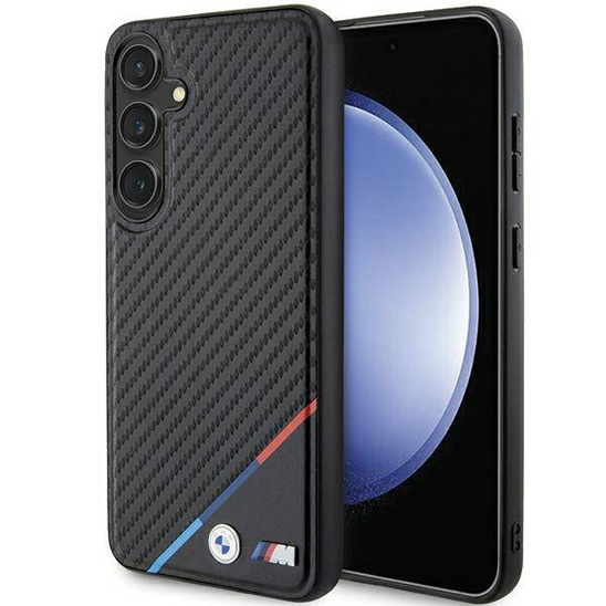 Original Case SAMSUNG GALAXY S24 BMW Hardcase Carbon Tricolor Line MagSafe (BMHMS24S23PUDTK) black