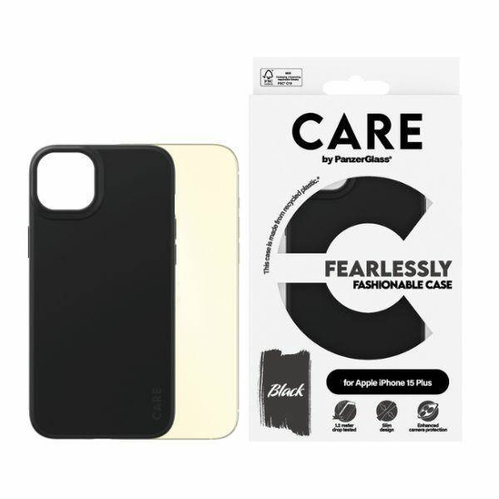 Etui APPLE IPHONE 15 PLUS CARE by PanzerGlass Fearlessly Fashionable Case (1431) czarne