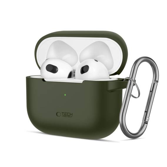 Case APPLE AIRPODS 3 Tech-Protect Silicone Olive green