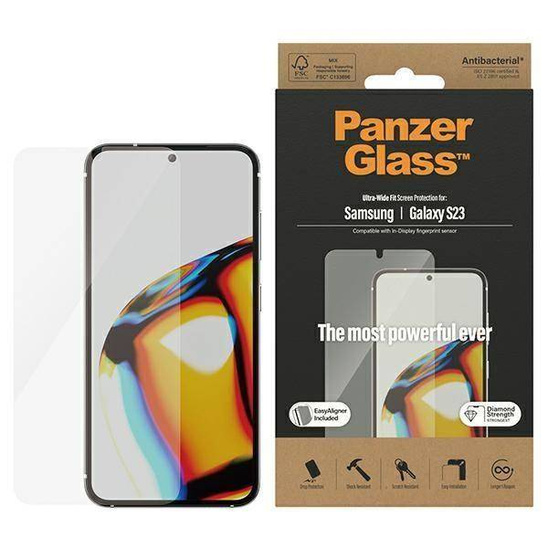 Tempered Glass SAMSUNG GALAXY S23 PanzerGlass Ultra-Wide Fit Screen Protection with the Applicator (7315)