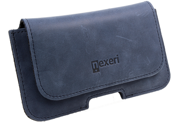 Leather Holster Smooth belt holster Nexeri SAMSUNG GALAXY S8 / IPHONE X navy blue