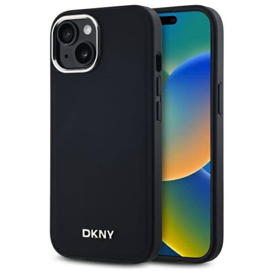 Original Case IPHONE 14 DKNY Hardcase Plain Logo MagSafe (DKHMP14SPSCMCLK) black