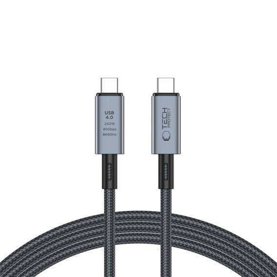 TECH-PROTECT ULTRABOOST MAX USB 4.0 8K 40GBPS TYPE-C CABLE PD240W 200CM GRAY