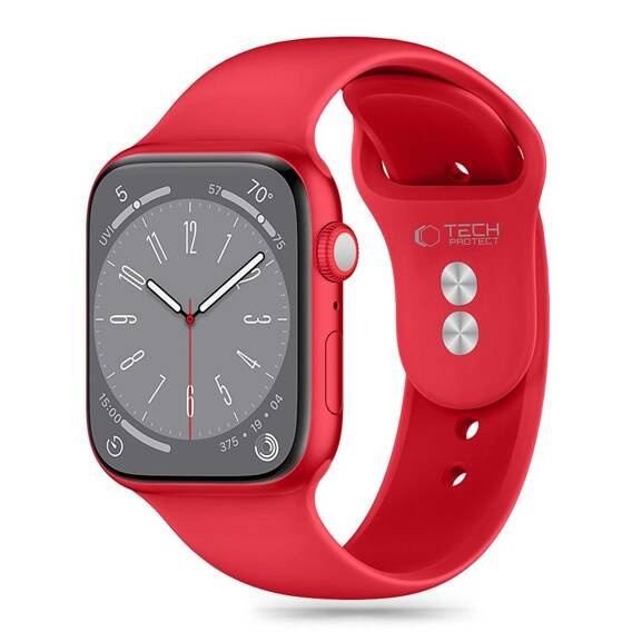 Strap for APPLE WATCH 6 / 7 / 8 / 9 / 10 / SE / ULTRA 1 / 2 (44 / 45 / 46 / 49 MM) Tech-Protect Silicone red