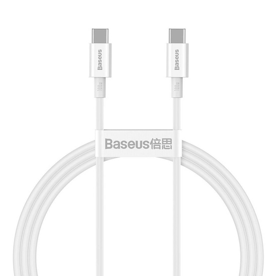 Baseus Superior Series Cable USB-C to USB-C, 100W, 1m (white)