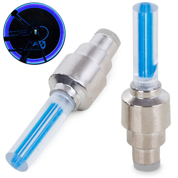 Bicycle Valves Light Up 2 pcs. blue