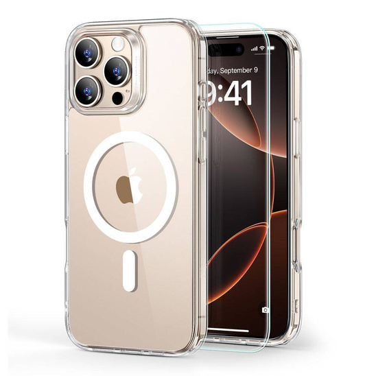 Case + Tempered Glass IPHONE 16 PRO ESR Classic Hybrid Halolock MagSafe & Tempered Glass Clear transparent