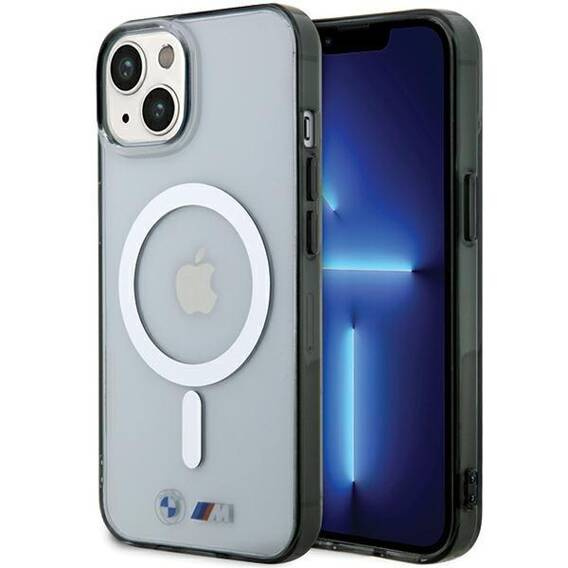 Original Case APPLE IPHONE 15 BMWHardcase Silver Ring MagSafe (BMHMP15SHCRS) transparent