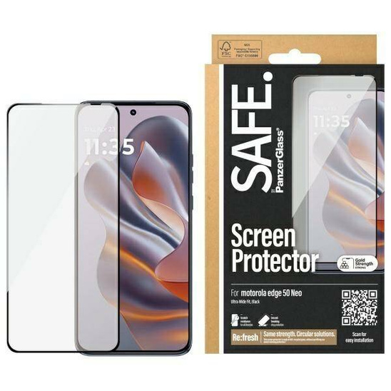 Tempered Glass 5D MOTOROLA MOTO EDGE 50 NEO SAFE by PanzerGlass Screen Protector Ultra-Wide Fit (SAFE95985)