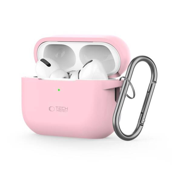 Case for APPLE AIRPODS PRO 1 / 2 Tech-Protect Silicone Hook Dusty pink