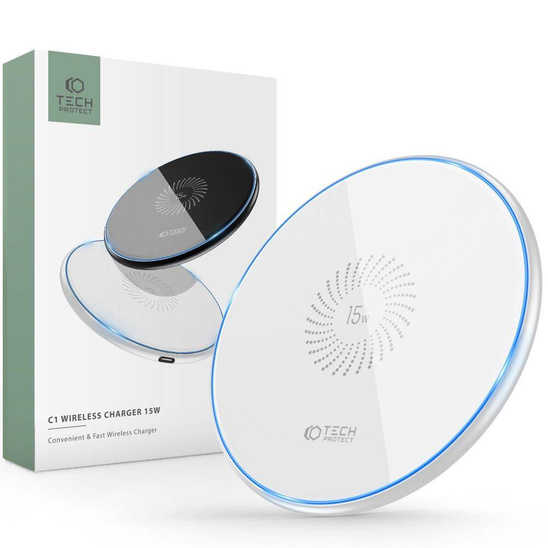 Wireless Charger 15W Tech-Protect QI15W-C1 white