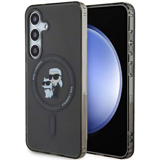 Original Case SAMSUNG GALAXY S24 Karl Lagerfeld Hardcase IML Karl&Choupette MagSafe (KLHMS24SHGKCNOK) black