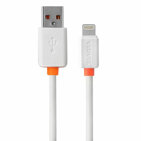 Ładowarka samochodowa VIDVIE S-CC06 2xUSB + kabel Iphone 2xUSB, 2.4A biały