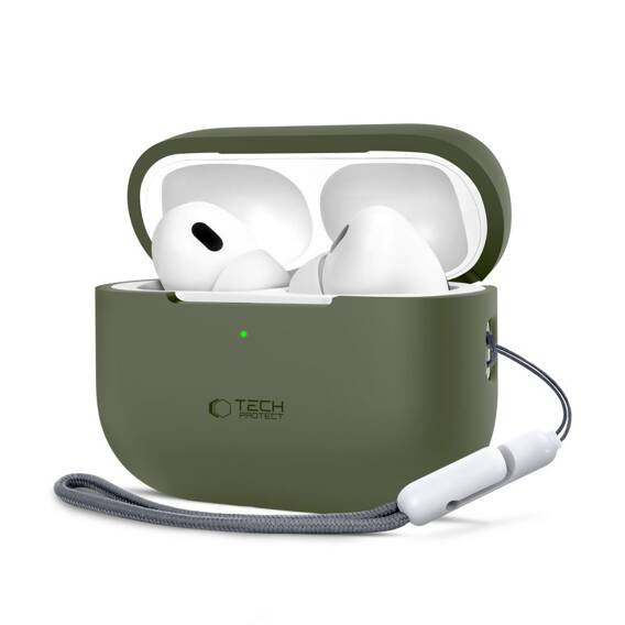 Etui APPLE AIRPODS PRO 1 / 2 Tech-Protect Silicone Olive zielone