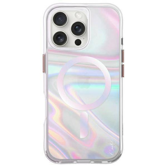 Etui IPHONE 16 PRO UNIQ Coehl Savon Magnetic Charging Bubble Prism transparentne