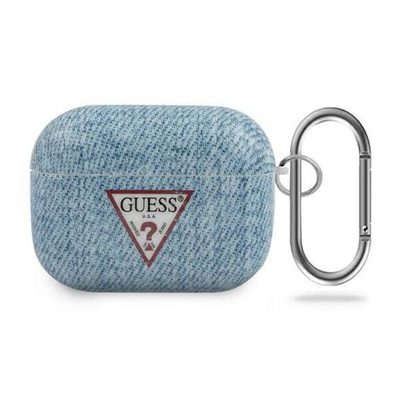 Oryginalne Etui APPLE AIRPODS PRO Guess Jeans Collection (GUACAPTPUJULLB) jasnoniebieskie