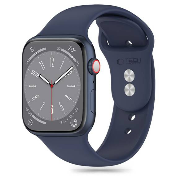 Strap for APPLE WATCH 4 / 5 / 6 / 7 / 8 / 9 / SE / ULTRA 1 / 2 (42 / 44 / 45 / 49 MM) Tech-Protect Silicone Midnight Blue