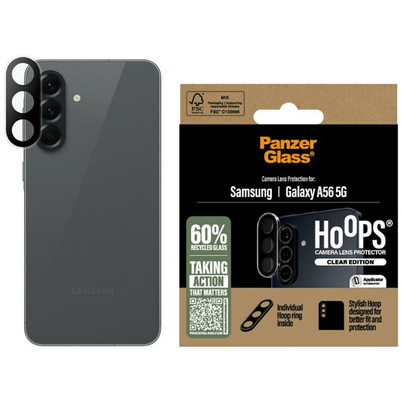 Szkło Hartowane na Aparat SAMSUNG GALAXY A56 5G PanzerGlass Hoops Lens Protector transparentne