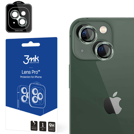 Tempered Glass for Camera APPLE IPHONE 15 PLUS 3MK Lens Protection Pro green