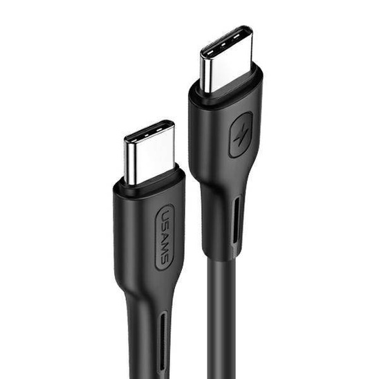 USAMS Cable U43 USB-C to USB-C 100W PD Fast Charge 5A 1.2m black/black SJ459USB01 (US-SJ459)