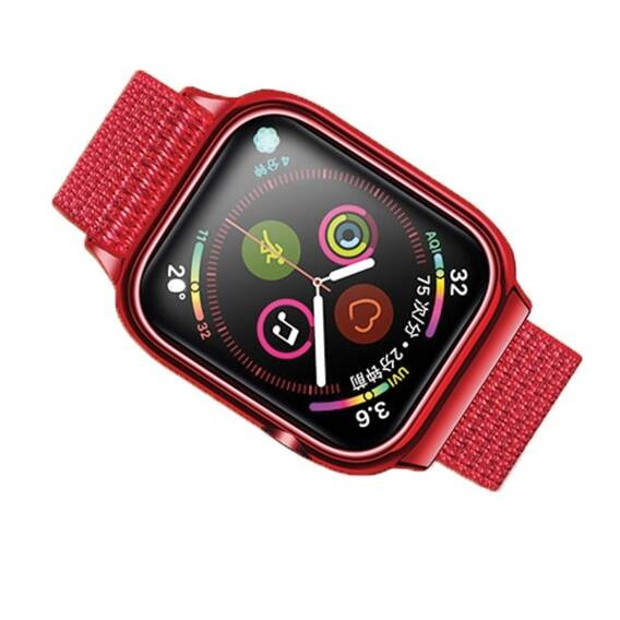 Case APPLE WATCH 4 / 5 / 6 / 7 / SE (42/44/45MM) USAMS Case + Strap (US-ZB074) red