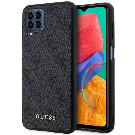 Oryginalne Etui SAMSUNG GALAXY M33 5G Guess Hard Case 4G Metal Gold Logo (GUHCSM33G4GFGR) szare
