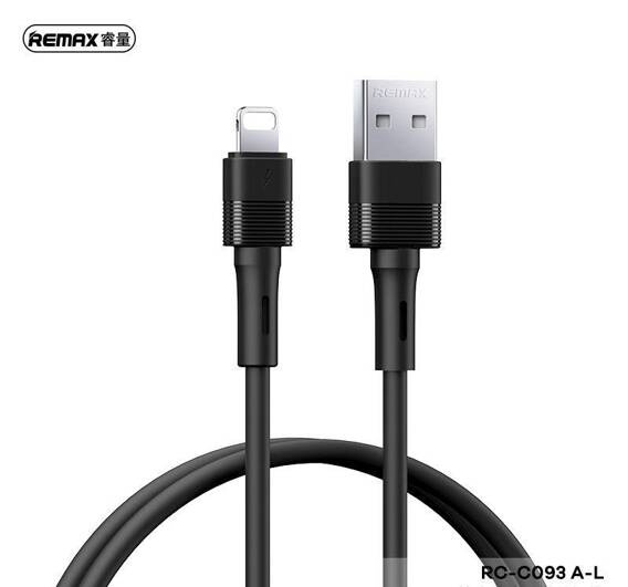 REMAX LEYA SERIES RC-C093 2.4A USB/LIGHTNING BLACK CABLE