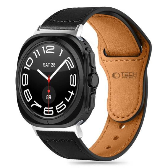 Pasek do SAMSUNG GALAXY WATCH ULTRA (47MM) Tech-Protect LeatherFit czarne