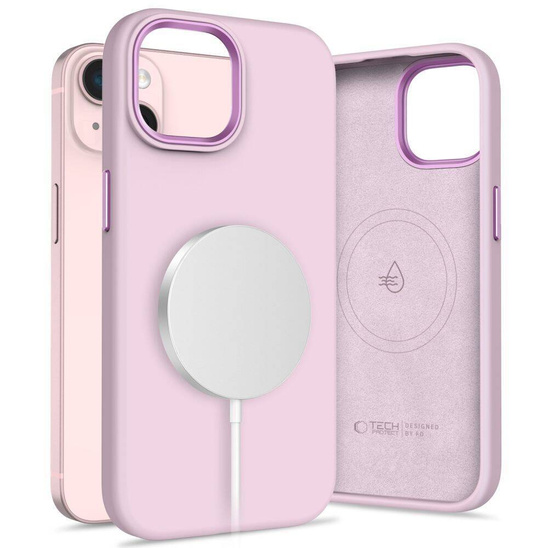 Etui IPHONE 15 Tech-Protect Silicone Pure MagSafe Pearl różowe