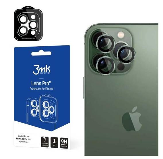 Tempered Glass for Camera IPHONE 13 PRO / 13 PRO MAX 3MK Lens Protection Pro green