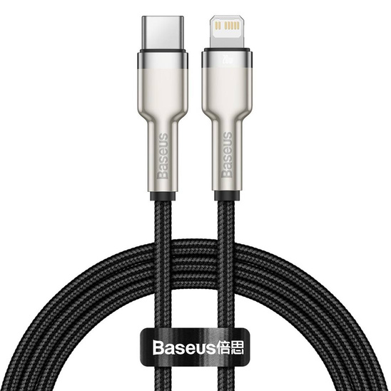 USB-C cable for Lightning Baseus Cafule, PD, 20W, 1m (black)