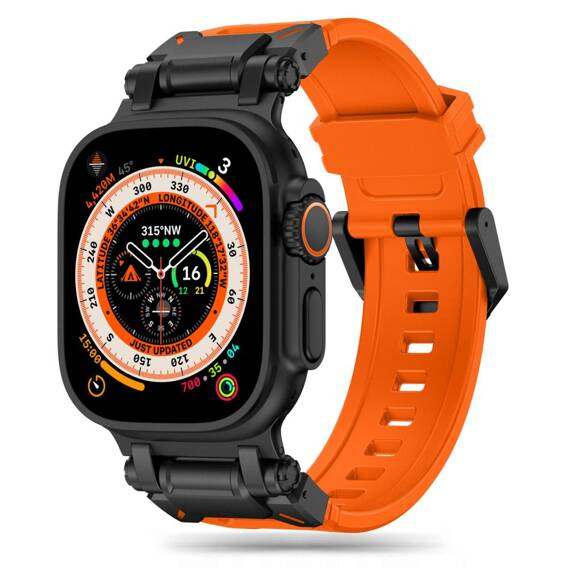 Strap for APPLE WATCH 4 / 5 / 6 / 7 / 8 / 9 / SE / ULTRA 1/2 (44 / 45 / 49 MM) Tech-Protect Delta Pro orange-black