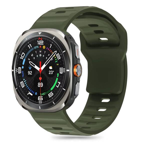 Strap for SAMSUNG GALAXY WATCH ULTRA (47MM) Tech-Protect Silicone Olive green